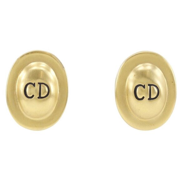 Dior Earring vintage Plated Gold 19.4g Women - Picture 1 of 6